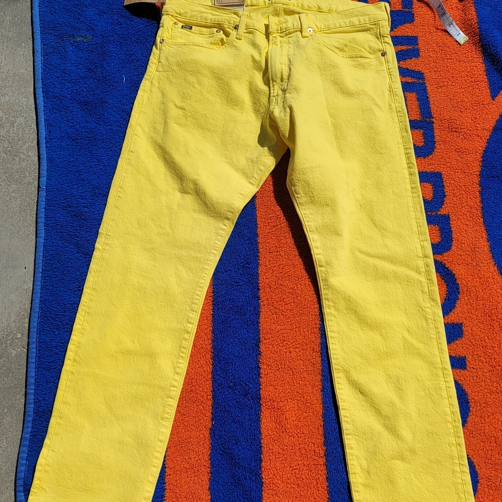 Yellow polo Ralph Lauren pants brand new with tags retail $98.00 size 34x32